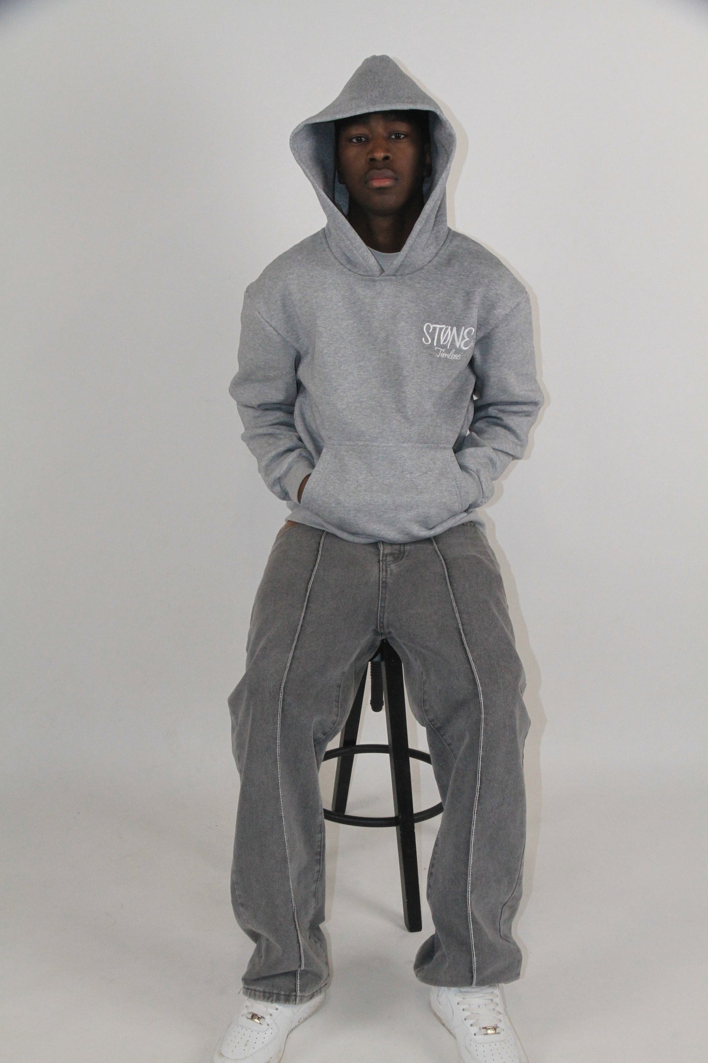 Grey basic Hoodie®
